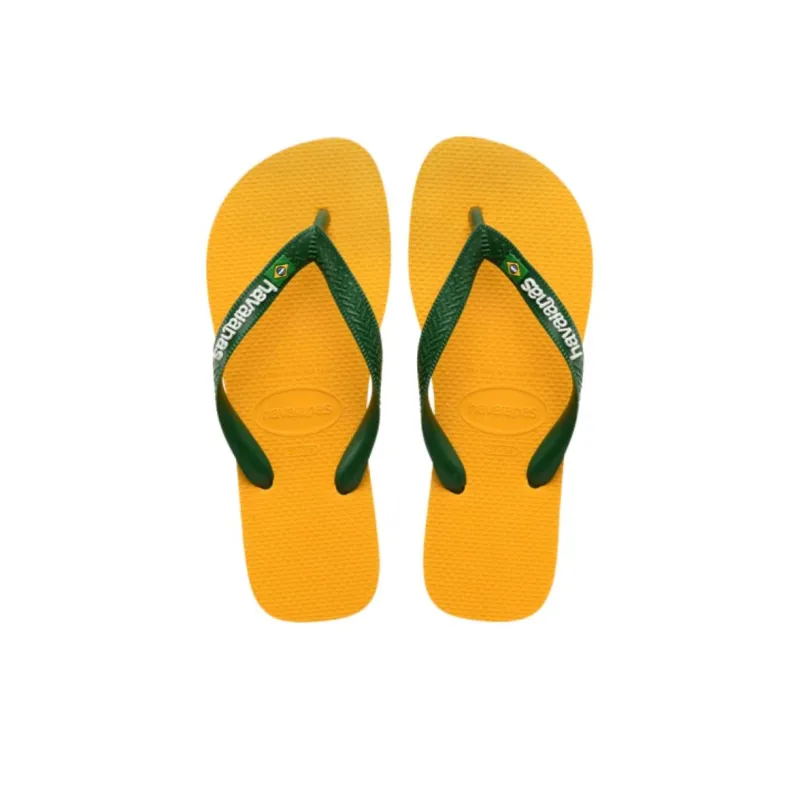 Havaianas Brazil Logo Flip Flops Men's Yellow-1