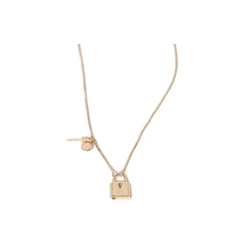 MIU MIU Metal Necklaces Women's Gold
