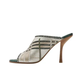 Burberry Slide Slippers 9cm Women's Green