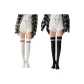 White over-The-Knee Socks *2+Black over-The-Knee Socks *2