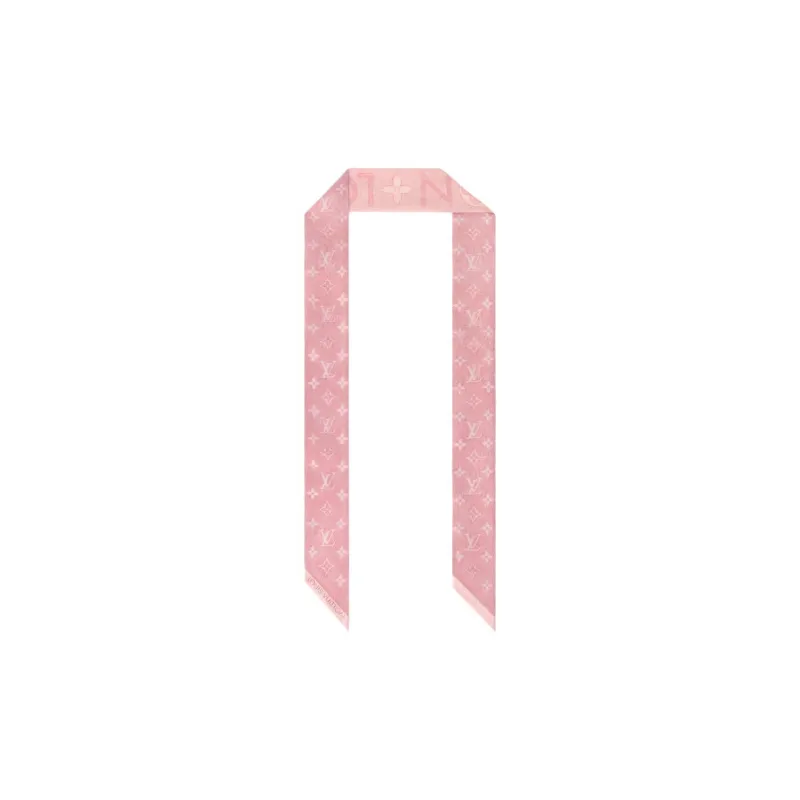 LOUIS VUITTON Mulberry Silk Hair Bands Women's Pink-1