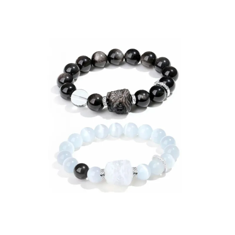 CMFY Obsidian Jade Bracelets Unisex-3