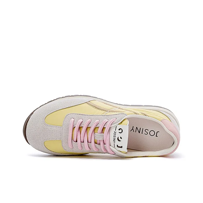 JOSINY Casual Shoes Women's Low Top Beige Yellow/Beige Blue/Beige Black-2