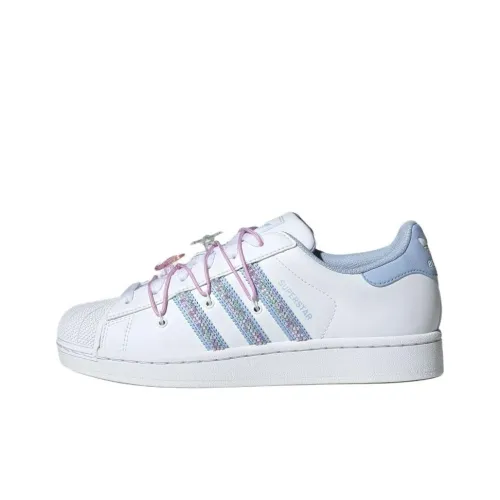 Adidas Originals Superstar 2 Anti Slip Wear Resistant Low Top Skateboard Shoes Women's White