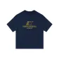 Navy Blue with Yellow Print