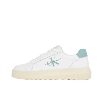 CKJ CALVIN KLEIN JEANS Low Top Skateboard Shoes Women's White Green