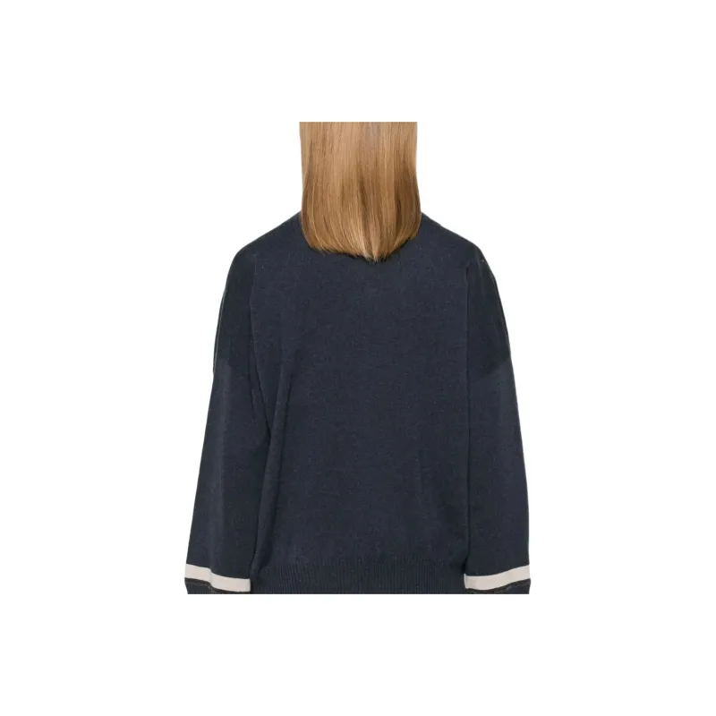 Brunello Cucinelli V Neck Drop Shoulder Jumper-4