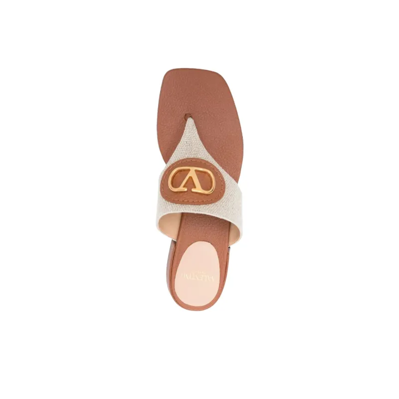 Valentino GARAVANI Flip Flops Women's Beige Brown-4