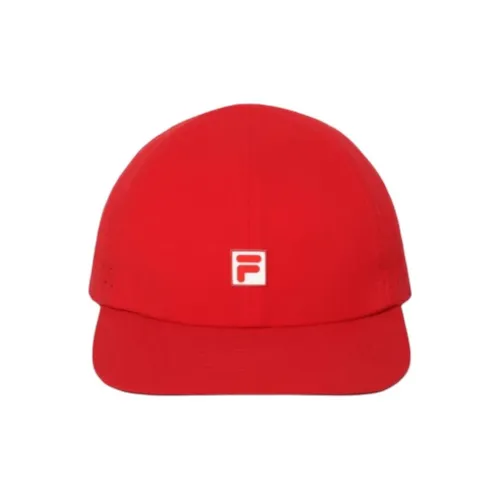 FILA Polyester Baseball Caps Unisex Red