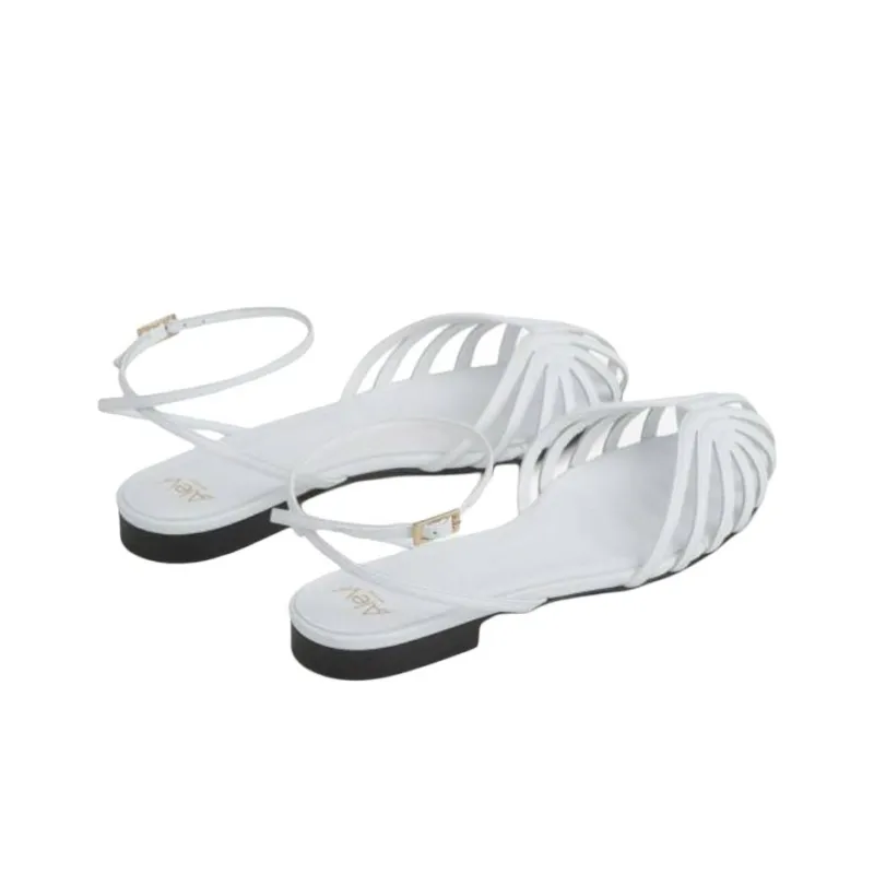 ALEVI One Strap Sandals Women's White-3