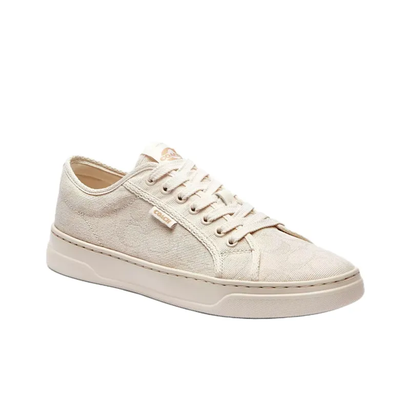 COACH Low Top Canvas Shoes Women's Beige-2
