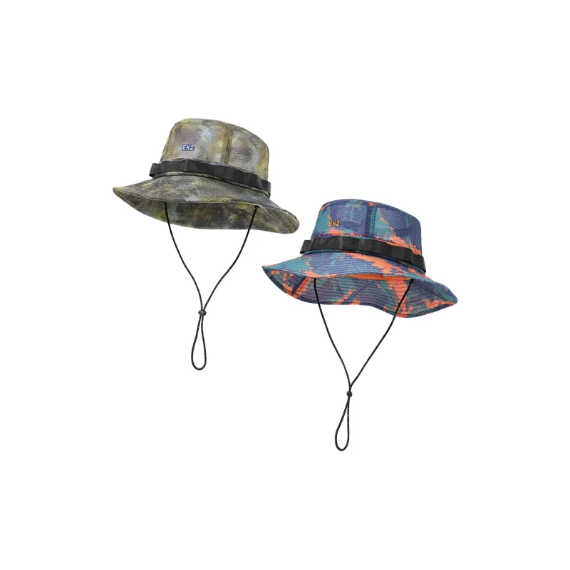 EX2 YIHAISHI Mesh Material Polyester Bucket Hats Unisex Multicolor-7