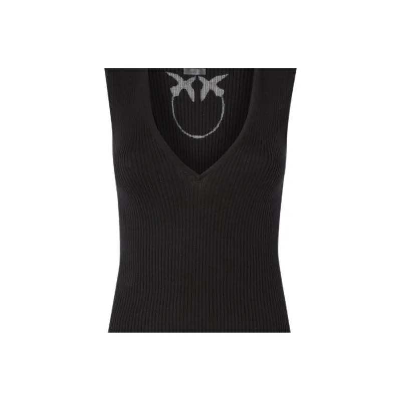 PINKO Ribbed Sleeveless Top-2