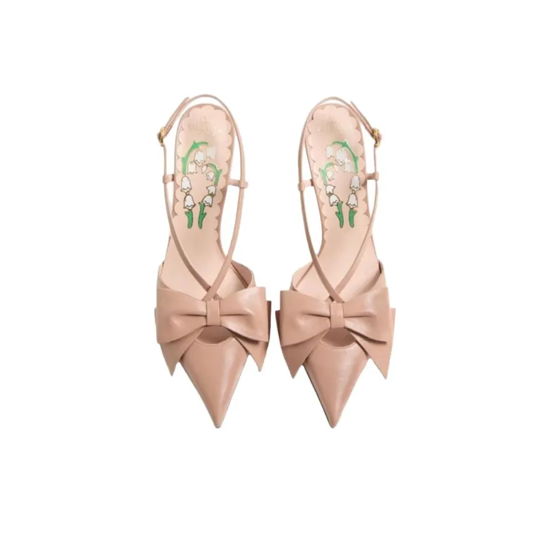 Valentino BOWOW GARAVANI Slim Heel High Heels 8.5cm Women's Pink-2