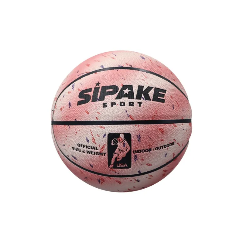 SIPAKESPORT PU Basketball Starry Sky Ocean Pink Size 6 Size 7 Street Unisex-1
