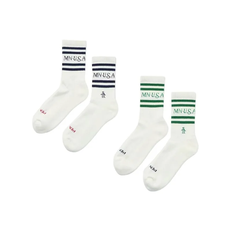 PENGUIN Mid Calf Socks Unisex 2 Pack-0