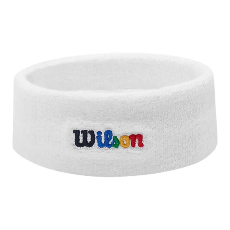 Wilson Tennis Wristbands Breathable White Knitted Fabric Unisex-0