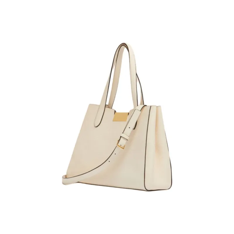 MARNI Trunkaroo Calfskin Tote Bag, Shopping Bag, Handbag Women's Cream-2