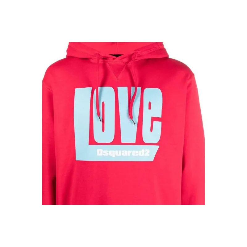 DSQUARED2 'Love' Logo print Hoodie-4