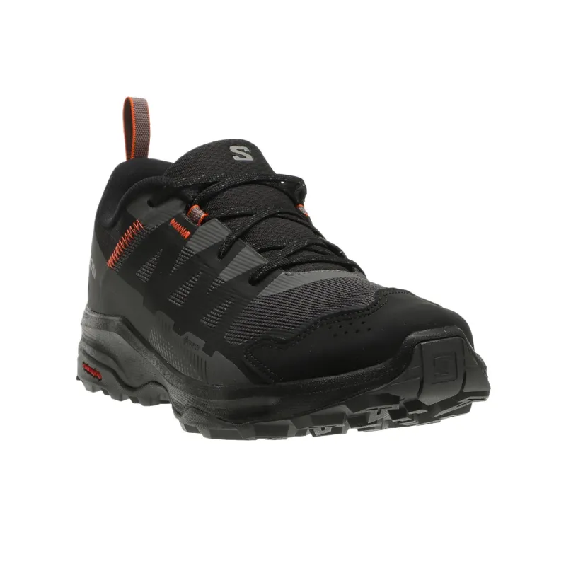 SALOMON Gore Te Cushioning, Slip Resistant, Abrasion Resistant, Lightweight Low Top Hiking Shoes Men's Black Orange-1