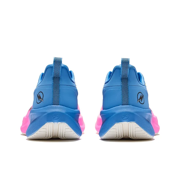 Erke Lightning 4 Cushioned Slip Resistant Breathable Low Top Casual Running Shoes Men's Blue Pink-3