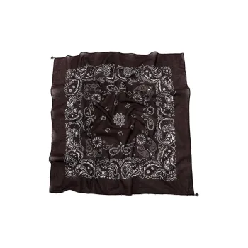 ZARA Cotton Silk Scarves Women's Brown