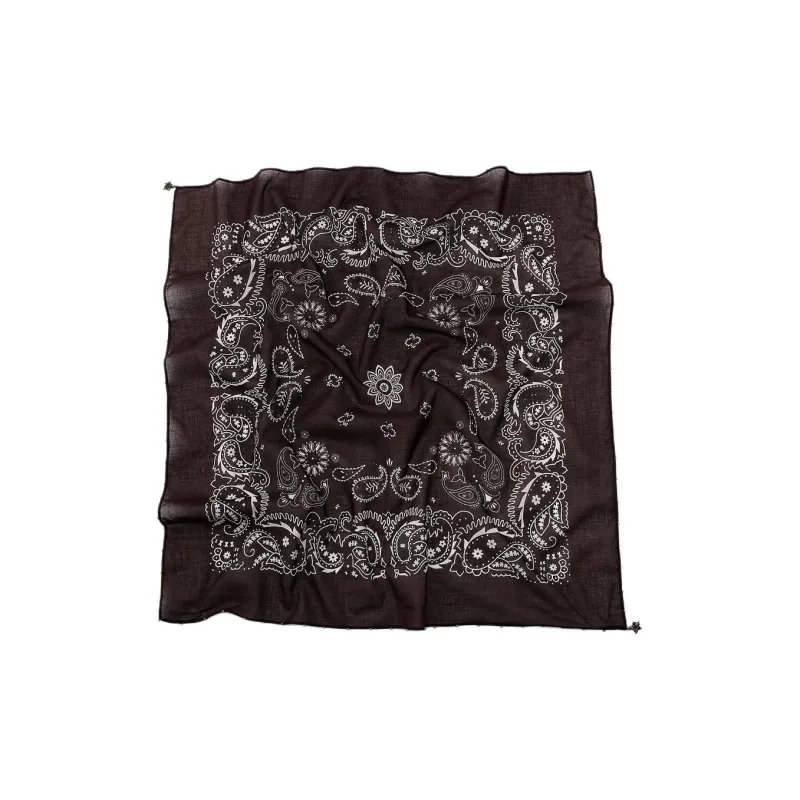 ZARA Cotton Silk Scarves Women's Brown-0