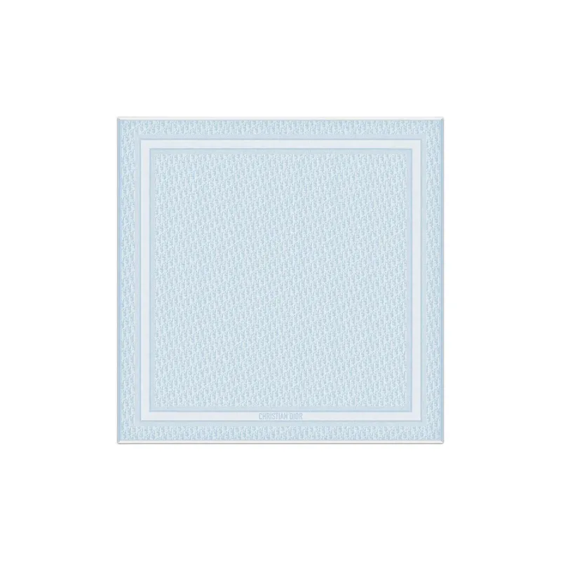 DIOR Silk Knit Scarves Unisex Blue-0