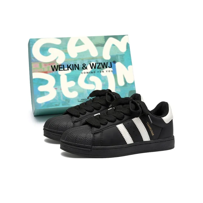 WELKIN&WZWJ Shell Head Slip Resistant Low Top Skateboard Shoes Unisex-0