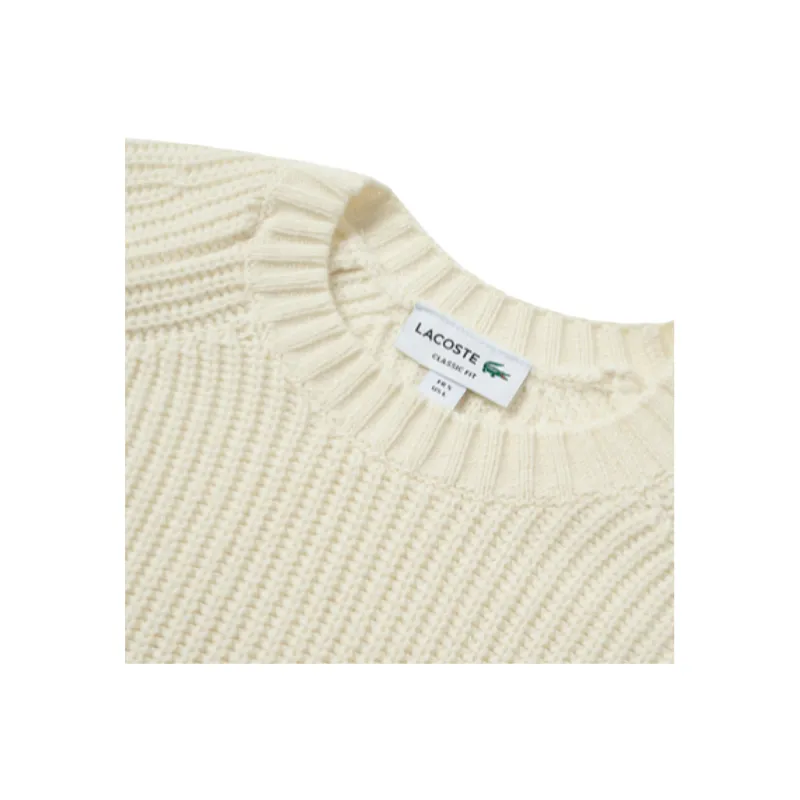 LACOSTE Logo Embroidered Crewneck Knitted Jumper-6