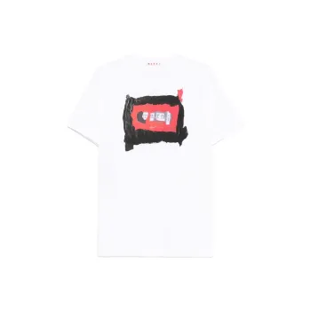 MARNI Painted Collage Logo Jersey T Shirt