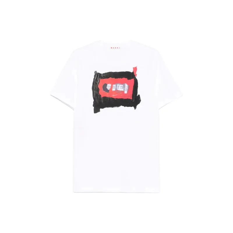 MARNI Painted Collage Logo Jersey T Shirt-0
