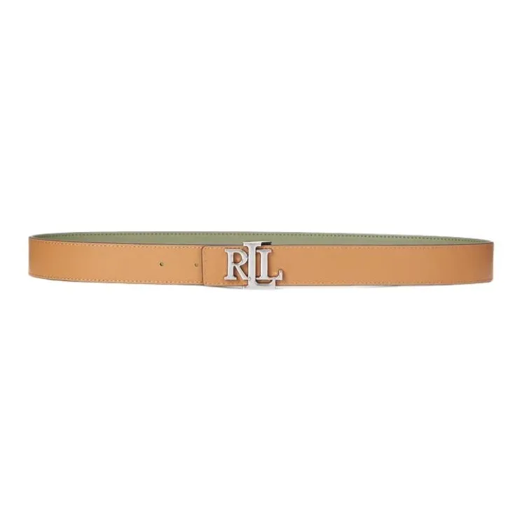 Polo Ralph Lauren Cow Leather Belts Women's Green 3CM-1