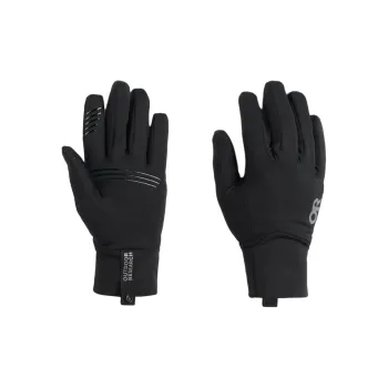 Outdoor Research Polyester, Elastane, Knitted Fabric, Silicone Gloves Unisex Black/Blue