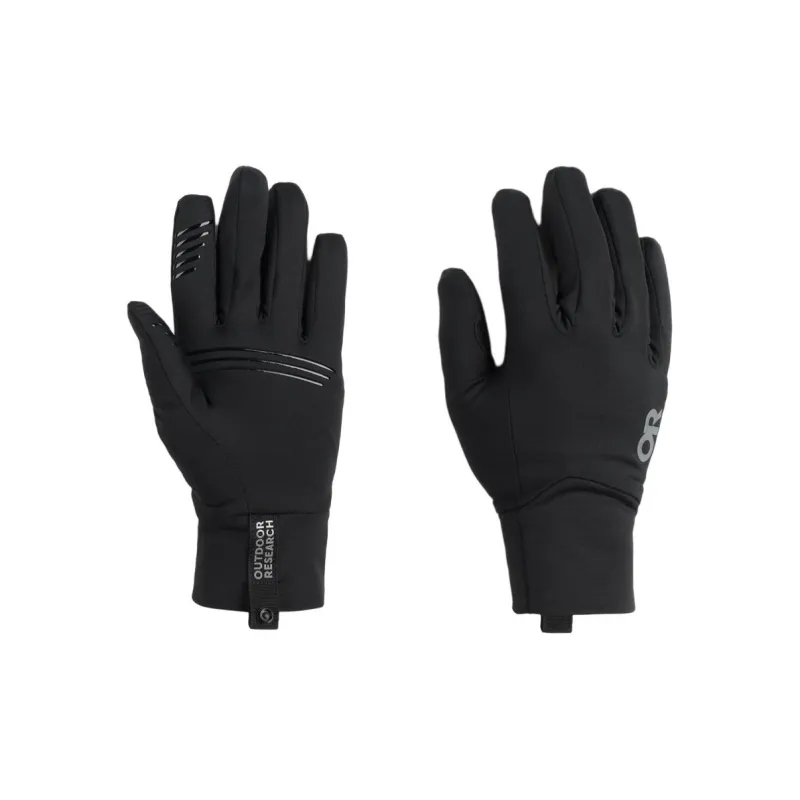 Outdoor Research Polyester, Elastane, Knitted Fabric, Silicone Gloves Unisex Black/Blue-0