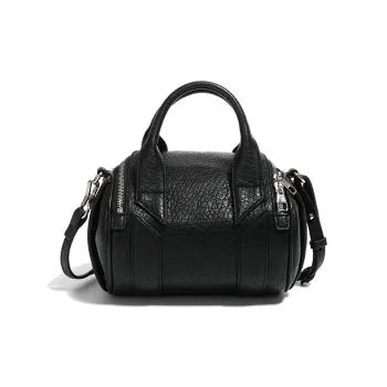 TERRA INCOGNITA Polyurethane Cylinder Bag Handbag Women's Black