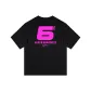 Black with Rose Red Print
