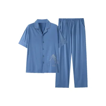 FENTENGCARE Pajama Set Men's Dodger Blue