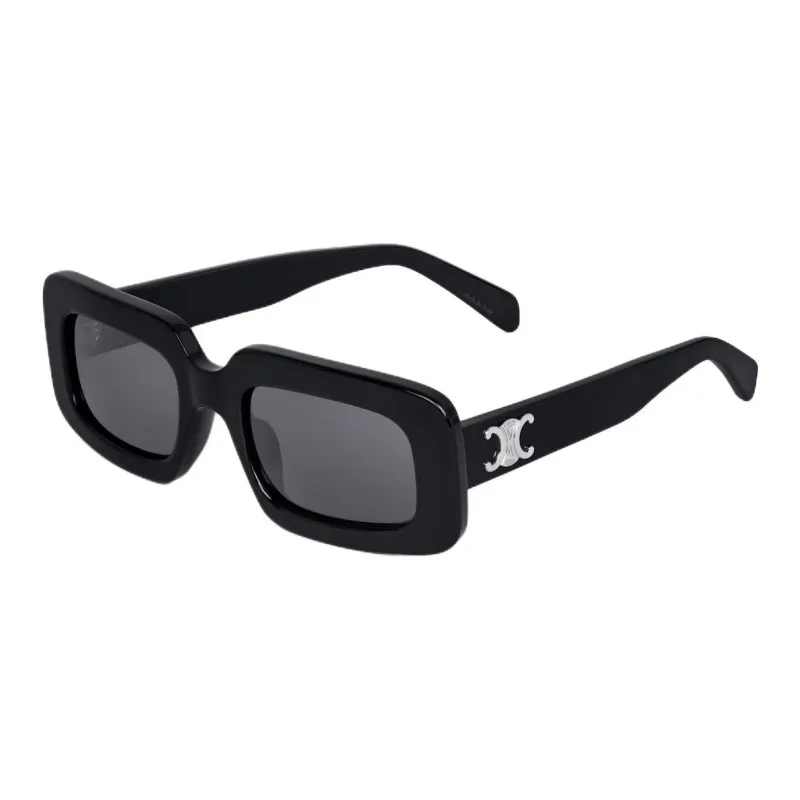 CELINE Acetate Rectangular Sunglasses Men's Black-0