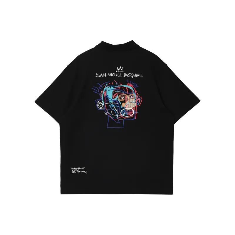 JACK JONES· JACK JONES/Jack Jones X Basquiat Polo Shirt Men's Black-1