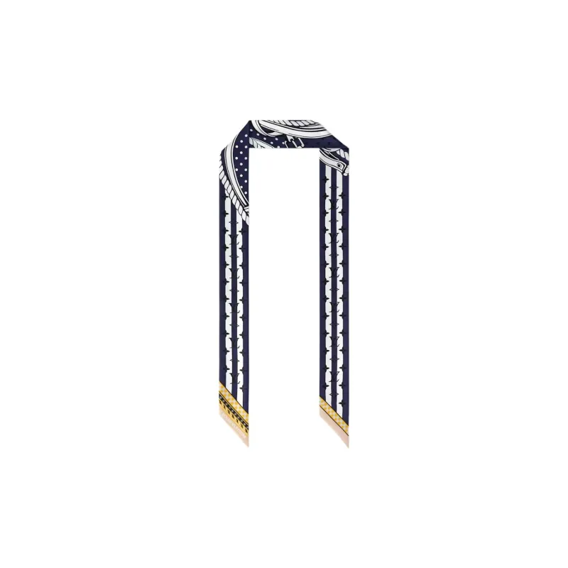LOUIS VUITTON Mulberry Silk Hair Bands Women's Blue-1