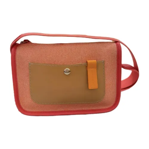 LONGCHAMP Le Foulonné Canvas Bag Crossbody Bag Shoulder Bag Small Size Women's Tomato Red