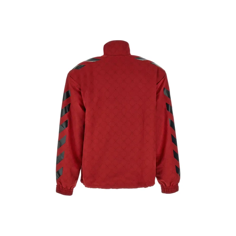 logo-strip hooded jacket