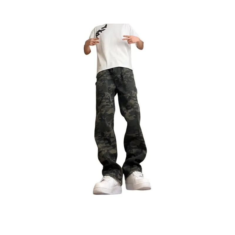 SUNSETMONENT Jeans Unisex Camouflage-2
