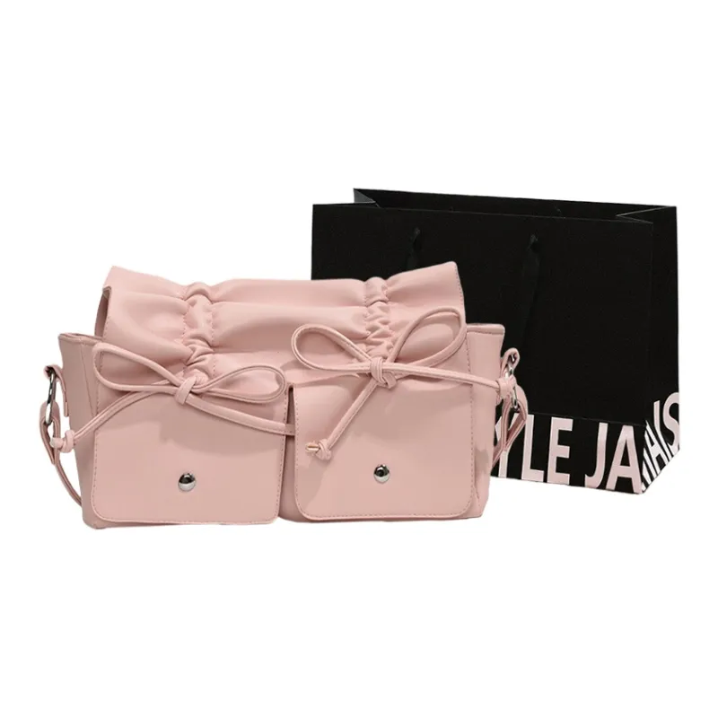 Cwatcun PU Crossbody Shoulder Bags Regular Women's White/Silver/Pink/Black-8