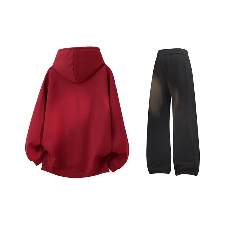 FAX FOR FMACM Sweatshirt Set Unisex Black+Black[Pants]-7