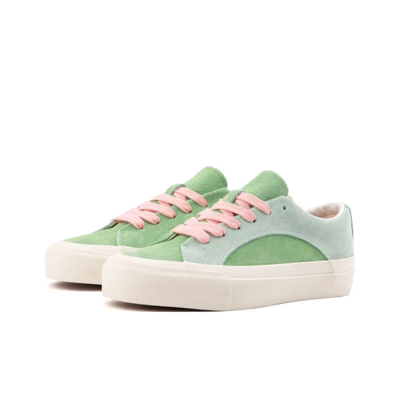 WANSWER Slip Resistant And Abrasion Resistant Support Low Top Skateboard Shoes Unisex Green Pink Color-2