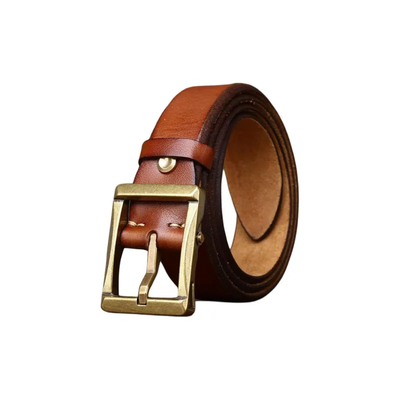 JEANSWEST Cow Leather Belts Men's 3.8cm-2