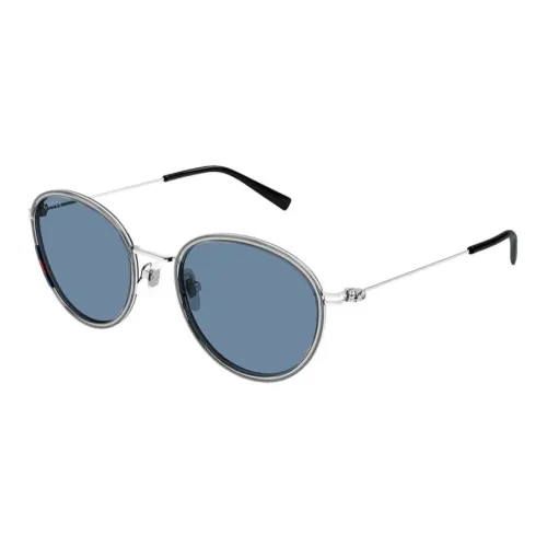 GUCCI Acetate Round Sunglasses Unisex Silver
