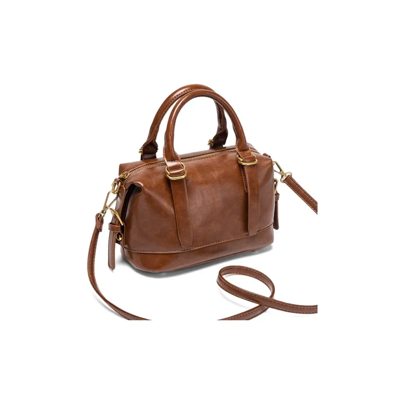 CLEVER& KETCH PU Handbag Regular Women's Brown/Black-1